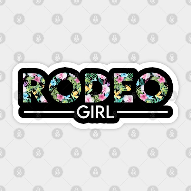 Rodeo girl floral design. Perfect present for mom dad friend him or her Sticker by SerenityByAlex